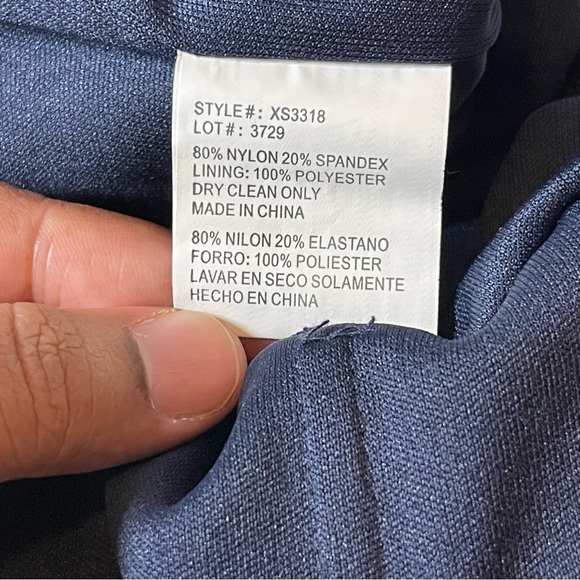 Xscape Navy Cocktail Dress - Picture 10 of 10